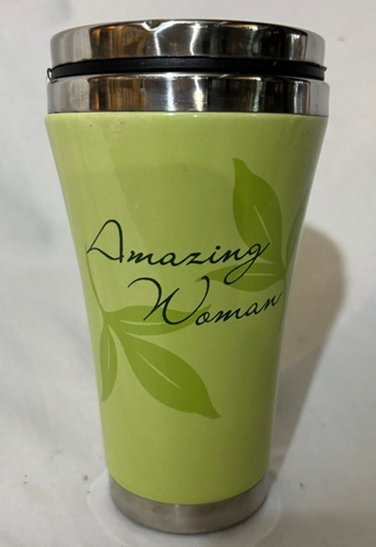 Amazing Woman green tumbler 12oz