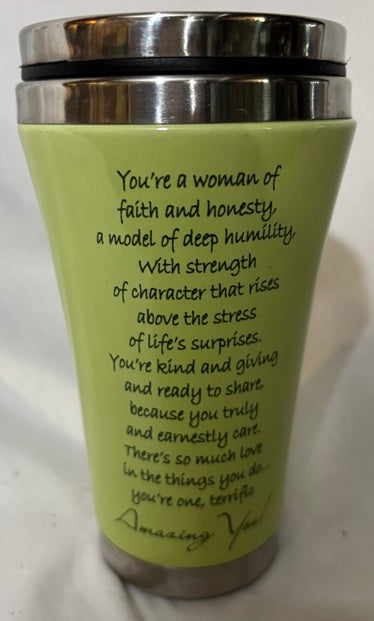 Amazing Woman green tumbler 12oz