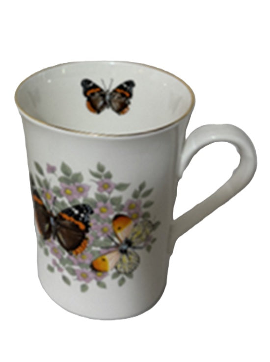 Cups Fine Bone Berkshire England Buttterfly (set of 2)