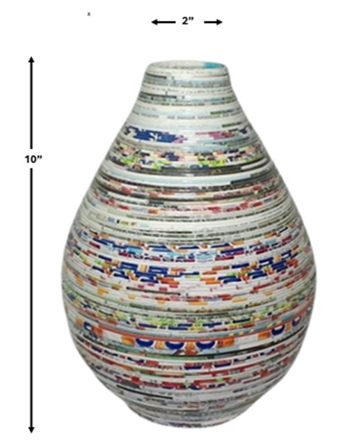 Paper Art Rolled Magazine Paper Tramp Style Abstract Vase