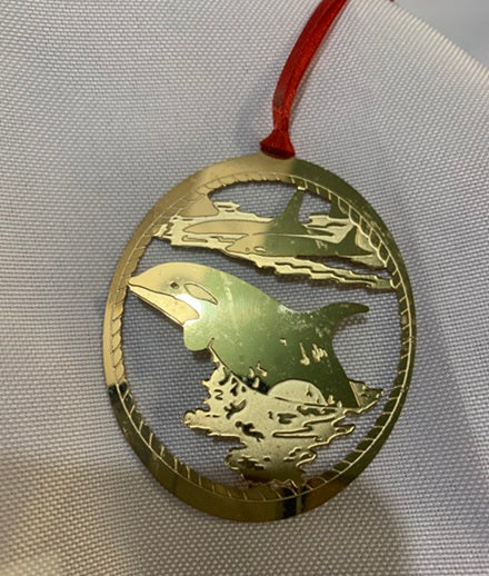 Brass Ornament Dolphin Goldmark