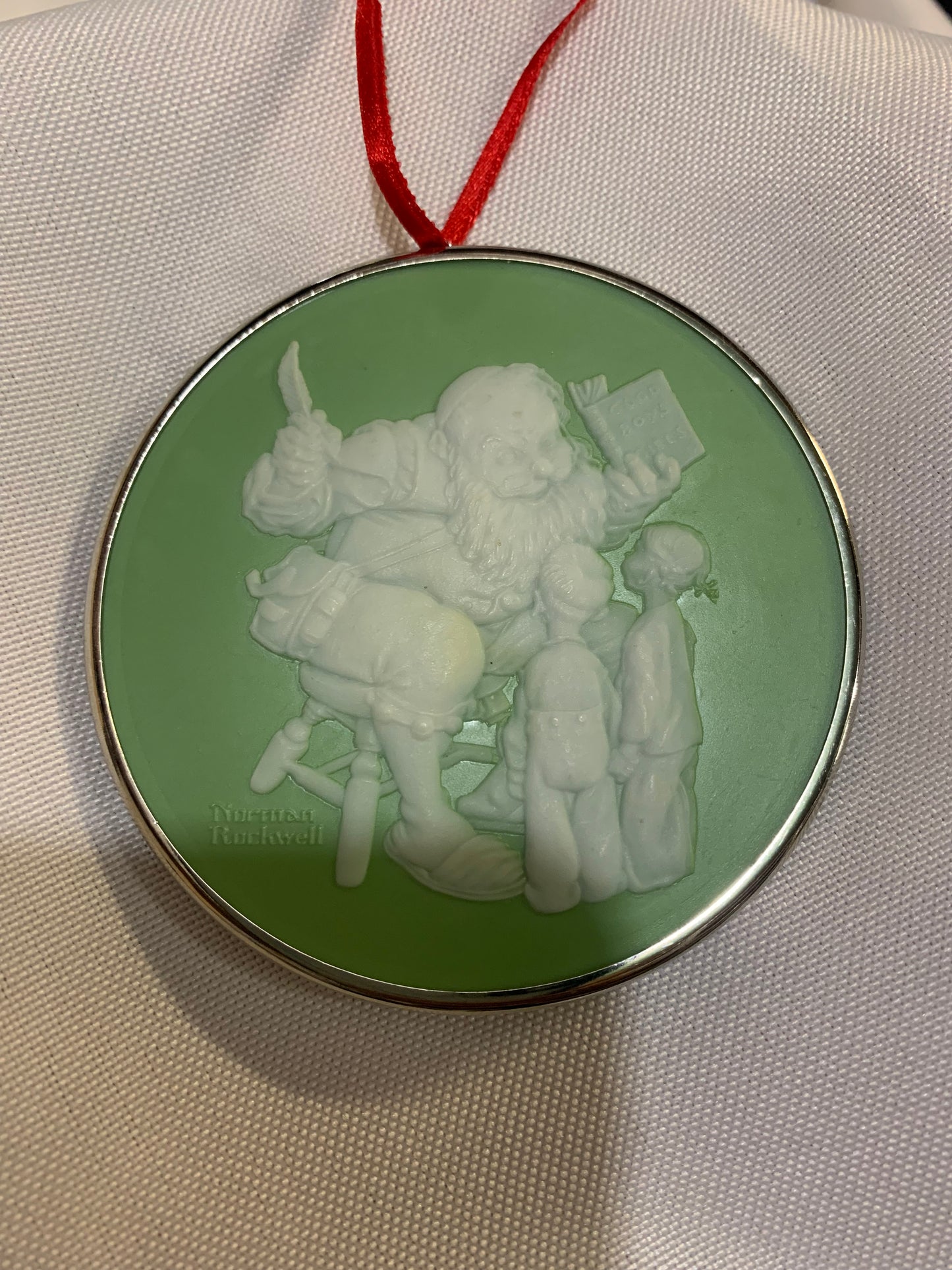 Ornament Rockwell Santa Visitors