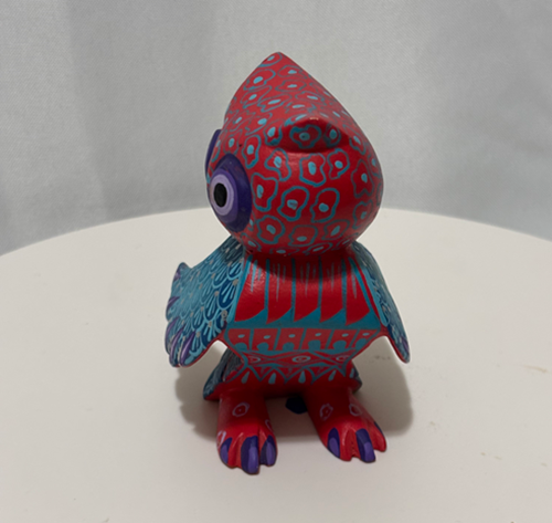 Mexican Alebrije Big Eyes Owl Wood Carving Handcrafted Sculpture