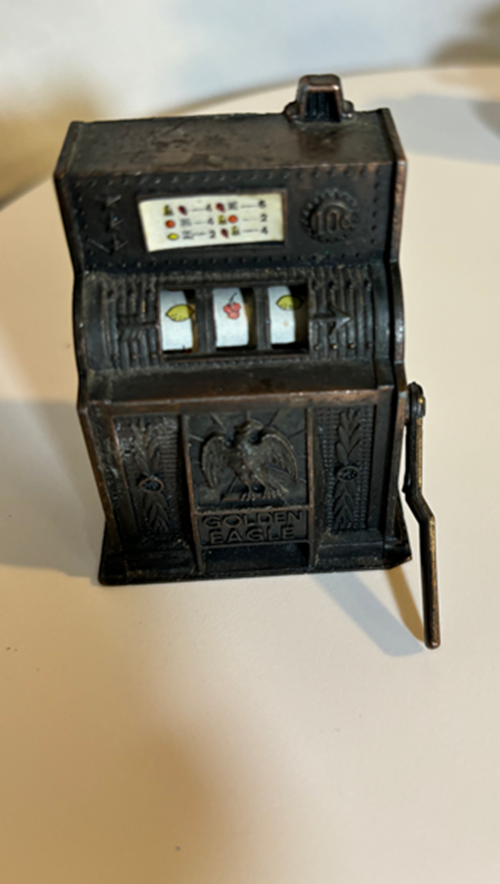 Vintage Golden Eagle mini slot machine pencil sharpener
