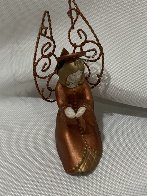 Ornament Copper Ceramic Angel
