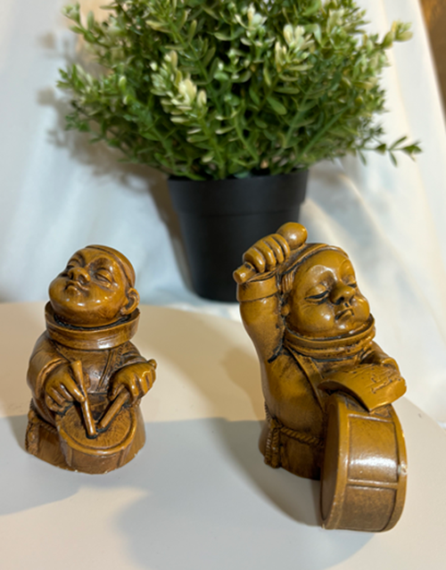 Happy Monks Friars Figurines 4pc