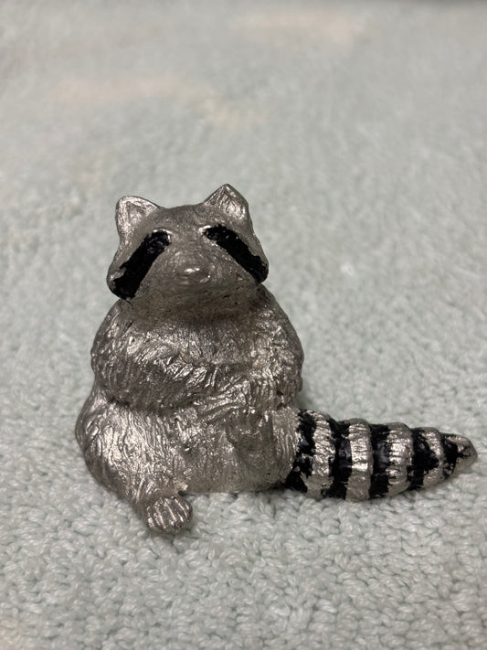 Miniature Raccoon polyresin figurine