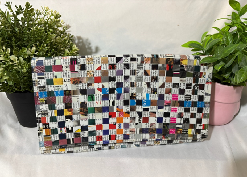 Torrain Mulitcolor Eco Friendly Recycled Clutch
