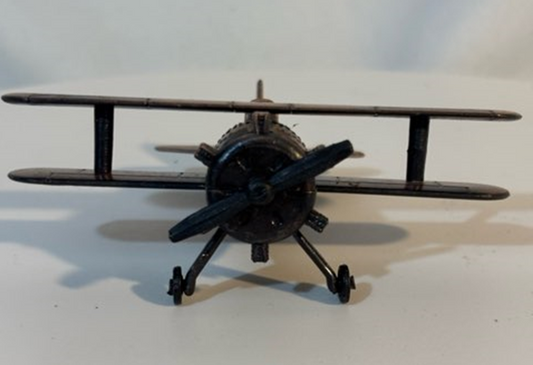 Vintage Retro Bi-Plane Die Cast Metal pencil sharpener